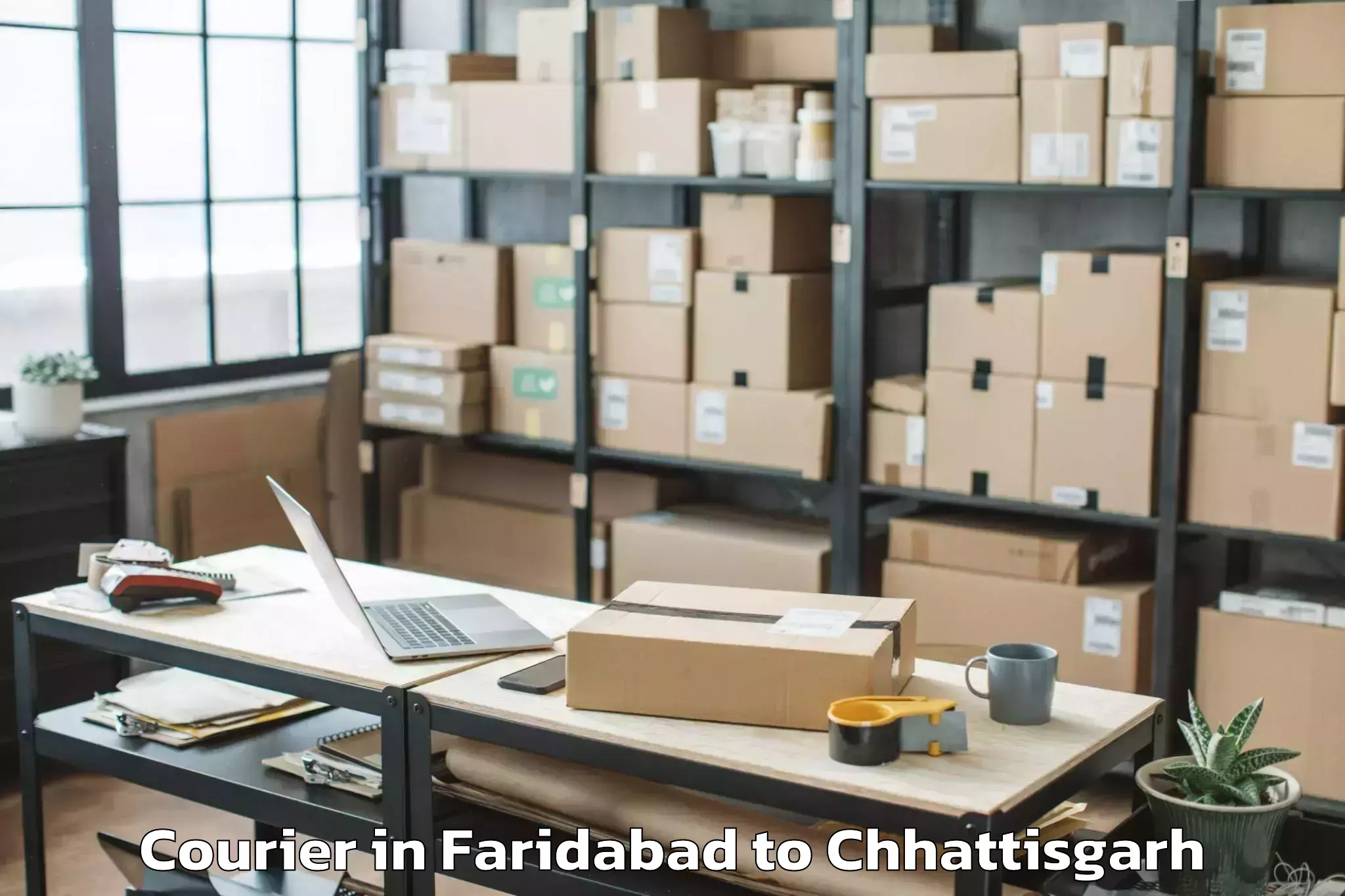 Trusted Faridabad to Kharsia Courier